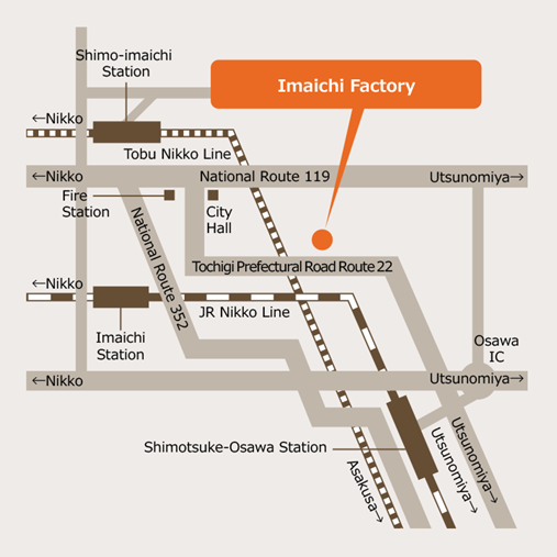 Imaichi Factory map