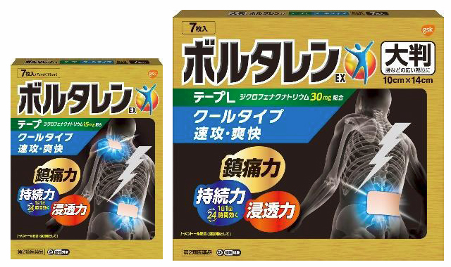 ボルタレンEXテープ、ボルタレンEXテープL