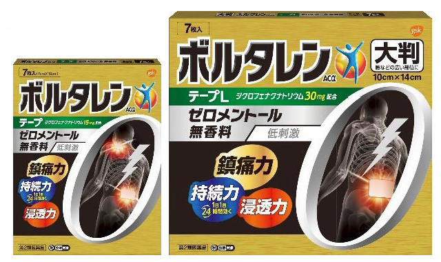 ボルタレンACαテープ、ボルタレンACαテープL